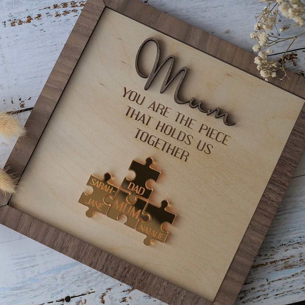 Customized Mum's Jigsaw Puzzle Frame: Personalized Mother's Day Gift