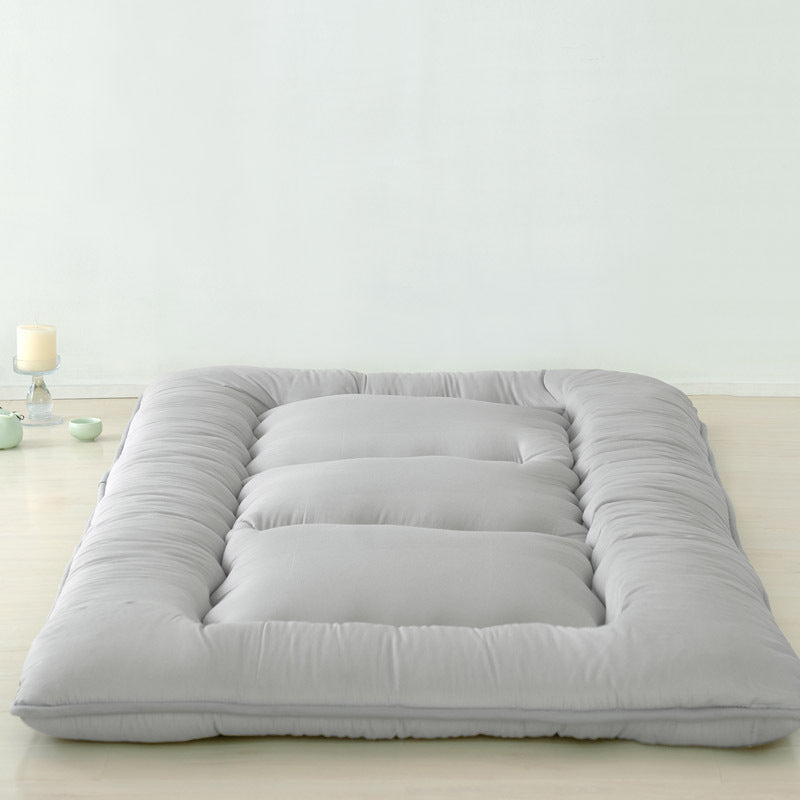 Grey Solid Colour Thickened Futon Floor Mattress Foldable Camping Portable Roll-up Mattress Sleeping Mat 01