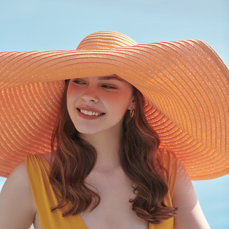 Oversized Beach Multicolour Braided Sun Hat