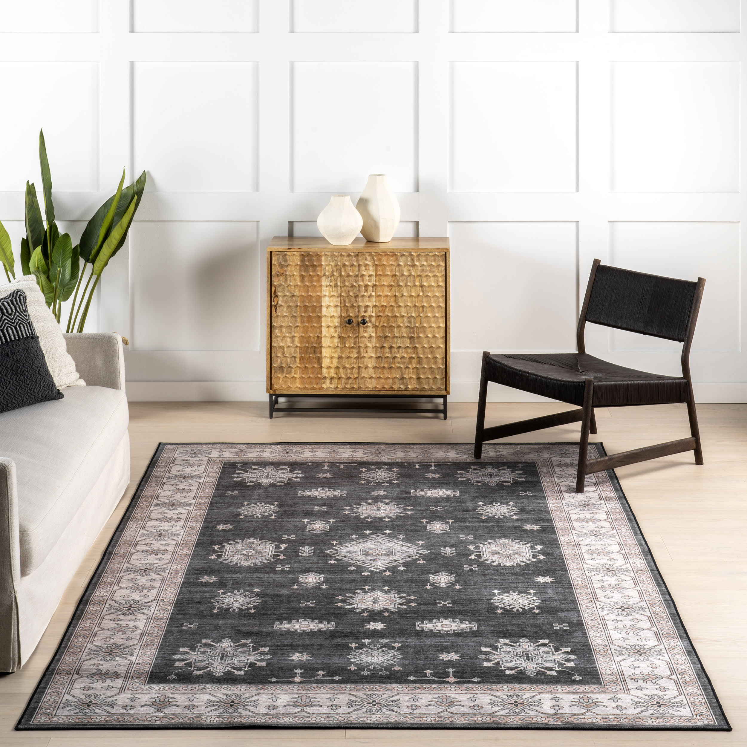 Performance Spill Proof Rug – Machine Washable, Stain Resistant Polyester Rug for Kids & Pets – Durable Power Loomed Area Rug
