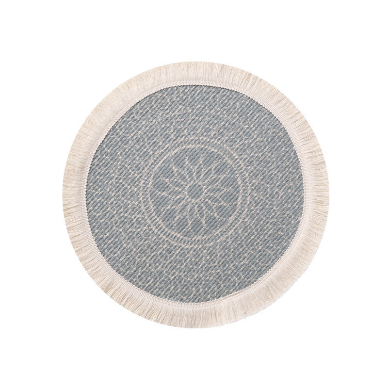 Colorful Bohemian Round Cotton Woven Placemat
