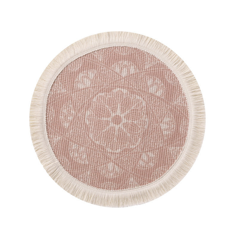 Colorful Bohemian Round Cotton Woven Placemat
