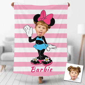 Custom Photo Blankets Personalized Photo Fleece Blanket Painting Style Blanket-Disney 10