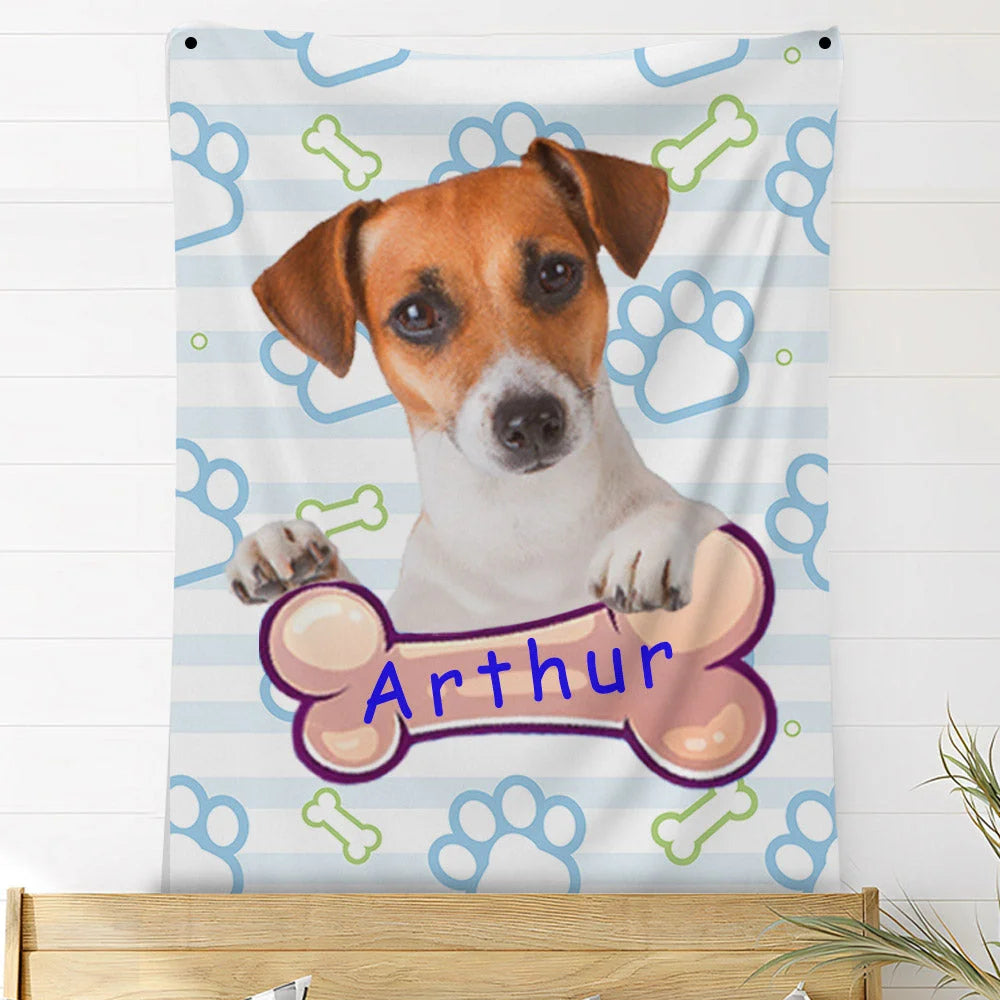 Custom Photo Blankets Personalized Photo Fleece Blanket Painting Style Blanket-For Pet 11