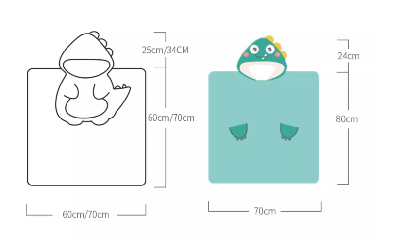 Comfortable Skin-friendly Lovely Rabbit Bathrobe Baby Children's Towels