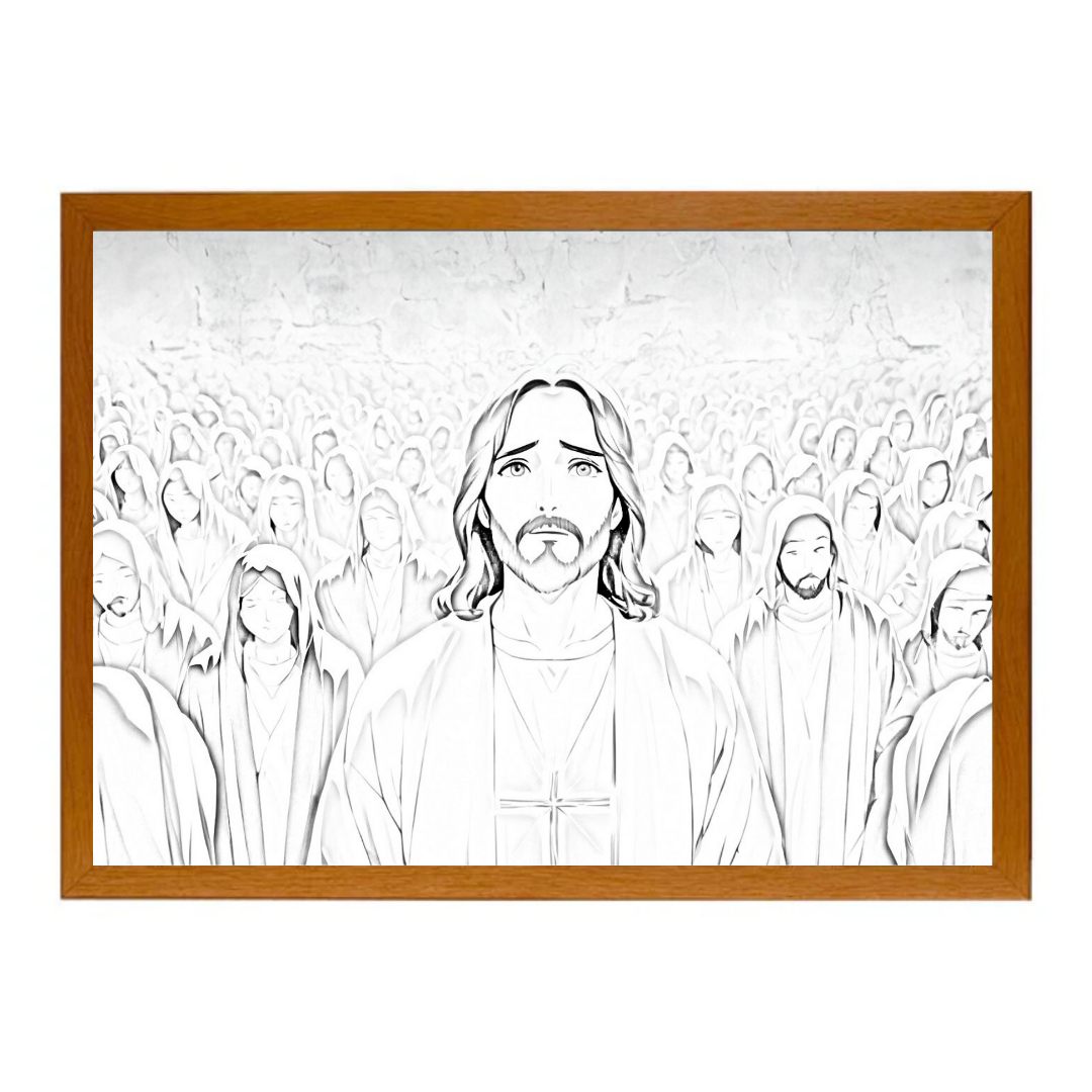Jesus with His People-Creative Miracle Lamp - 4D LED Painting.Perfect Gift for Every occasion