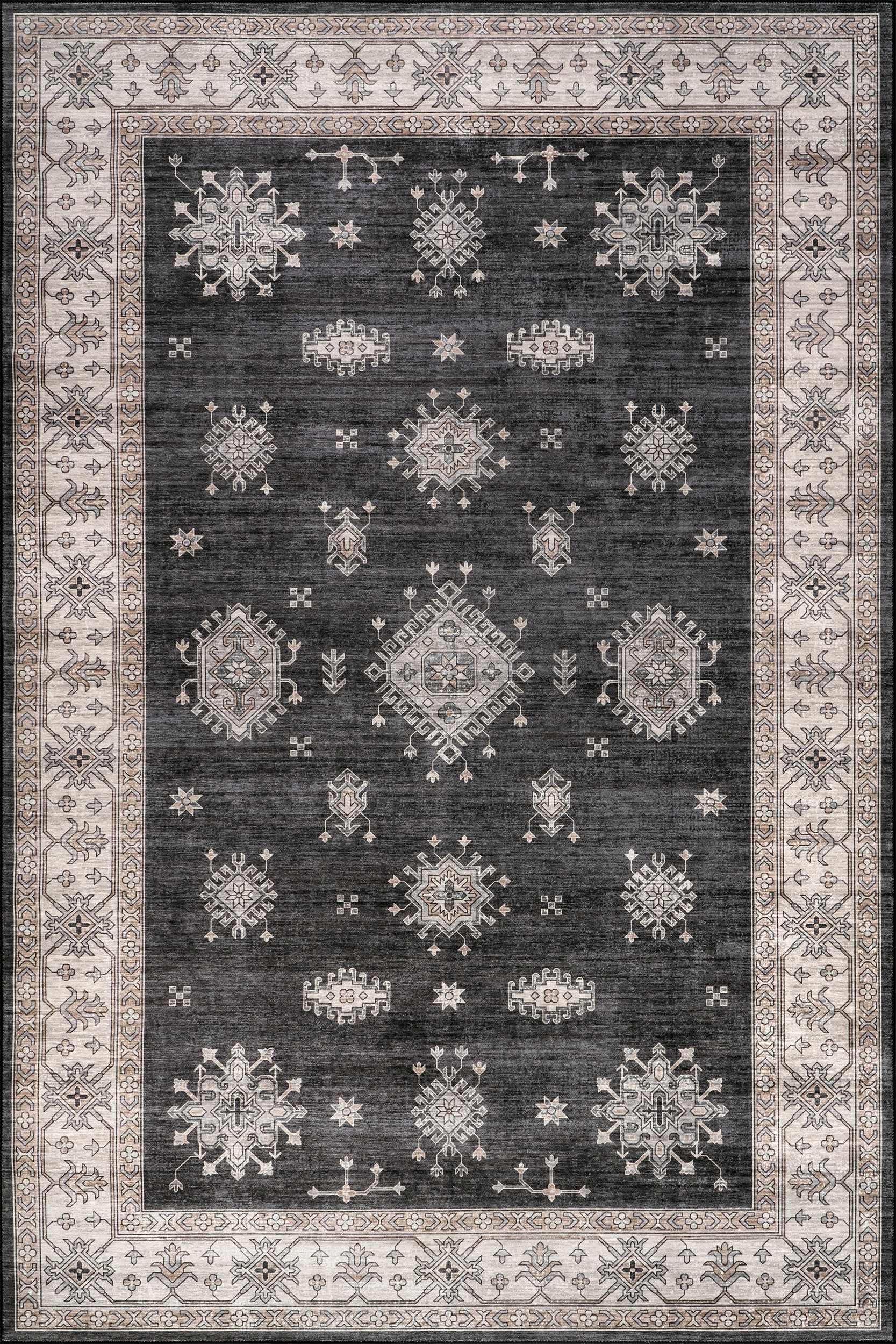 Performance Spill Proof Rug – Machine Washable, Stain Resistant Polyester Rug for Kids & Pets – Durable Power Loomed Area Rug