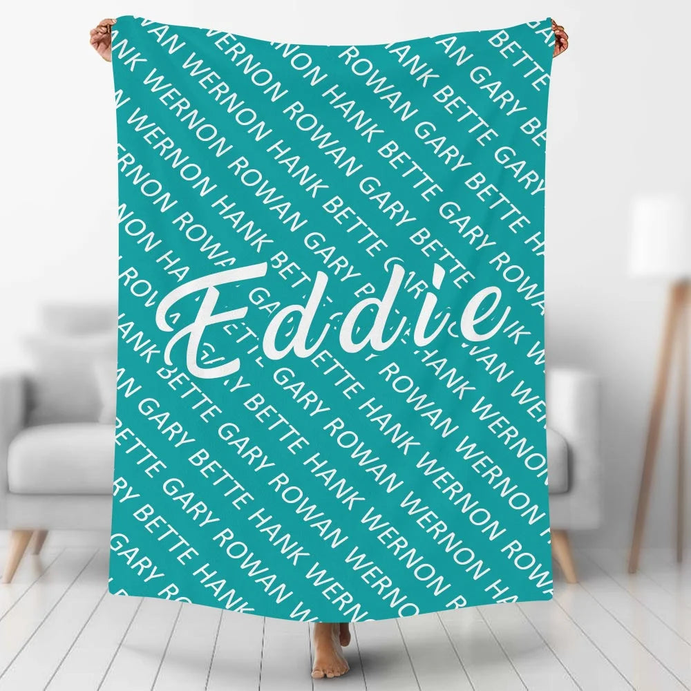 Custom Photo Blankets Personalized Photo Fleece Blanket Painting Style Blanket-Custom Your Name 18