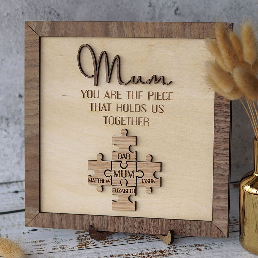 Family Love: Customized Mum's Jigsaw Puzzle Frame
