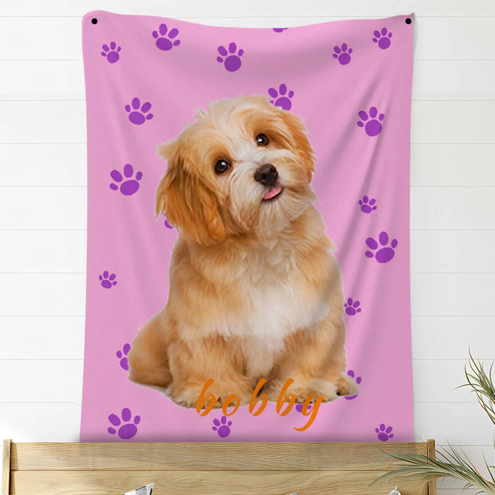 Custom Photo Blankets Personalized Photo Fleece Blanket Painting Style Blanket-For Pet 10