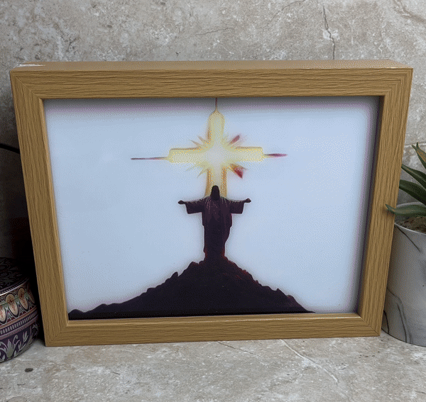 The Holy Cross-Creative Miracle Lamp - 4D LED Painting.Perfect Gift for Every occasion