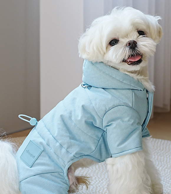 Cozy Leashable Outerwear: Small Dog Cotton Clothes for Chilly Days