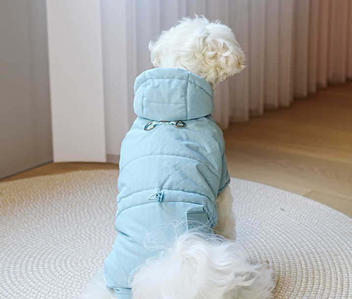 Cozy Leashable Outerwear: Small Dog Cotton Clothes for Chilly Days