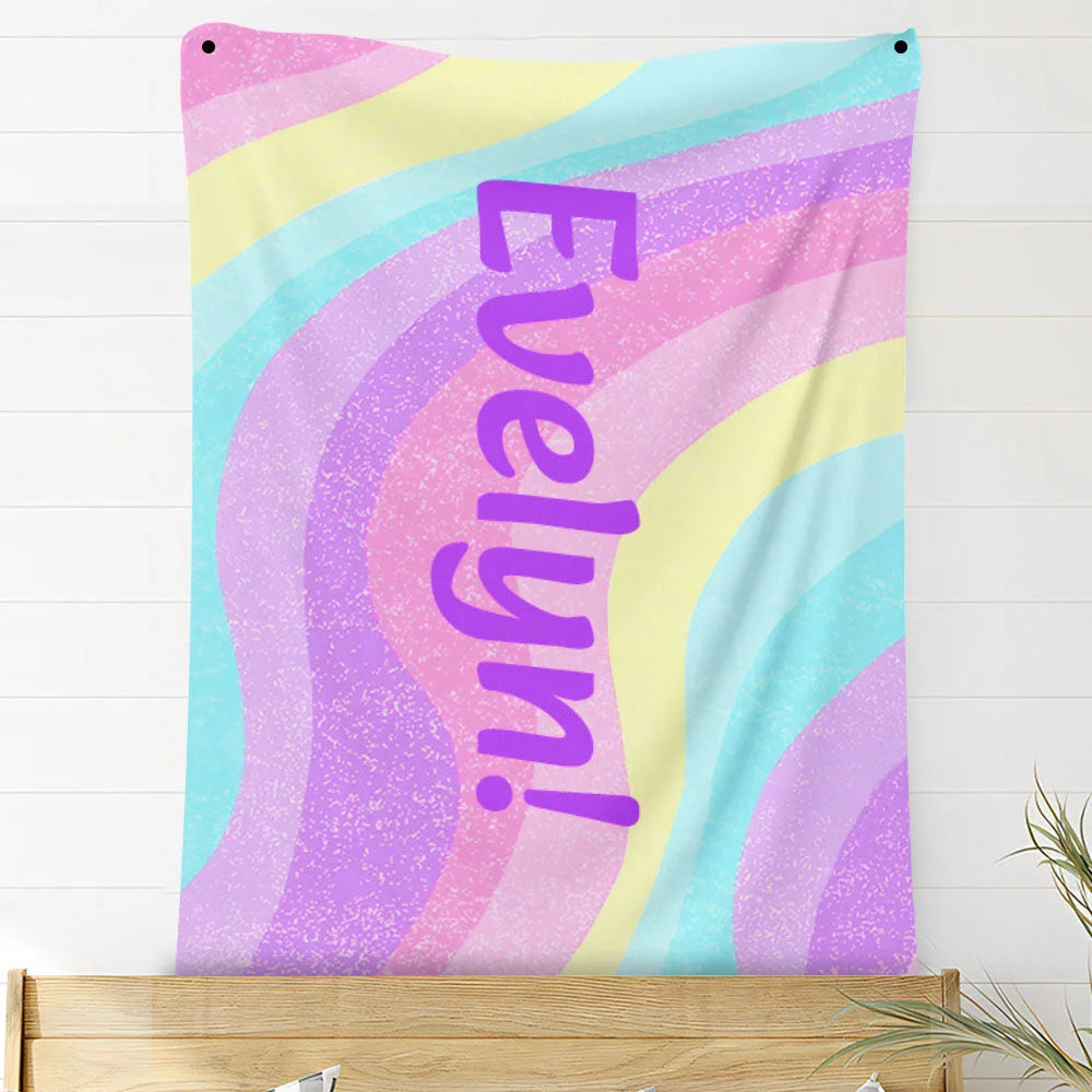 Custom Photo Blankets Personalized Photo Fleece Blanket Painting Style Blanket-Custom Your Name 03
