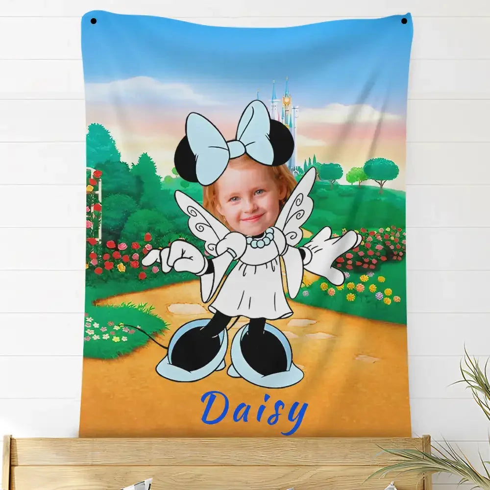 Custom Photo Blankets Personalized Photo Fleece Blanket Painting Style Blanket-Disney 11