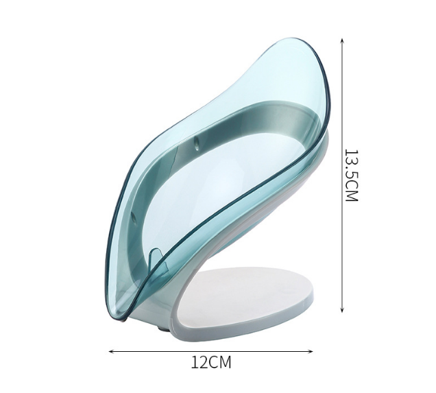 Not Punched Self Draining Soap Dish Easy Clean Soap Holder Standing Style Suction Cup Soap Dish Holder Suitable for Shower Bathroom Kitchen Sink