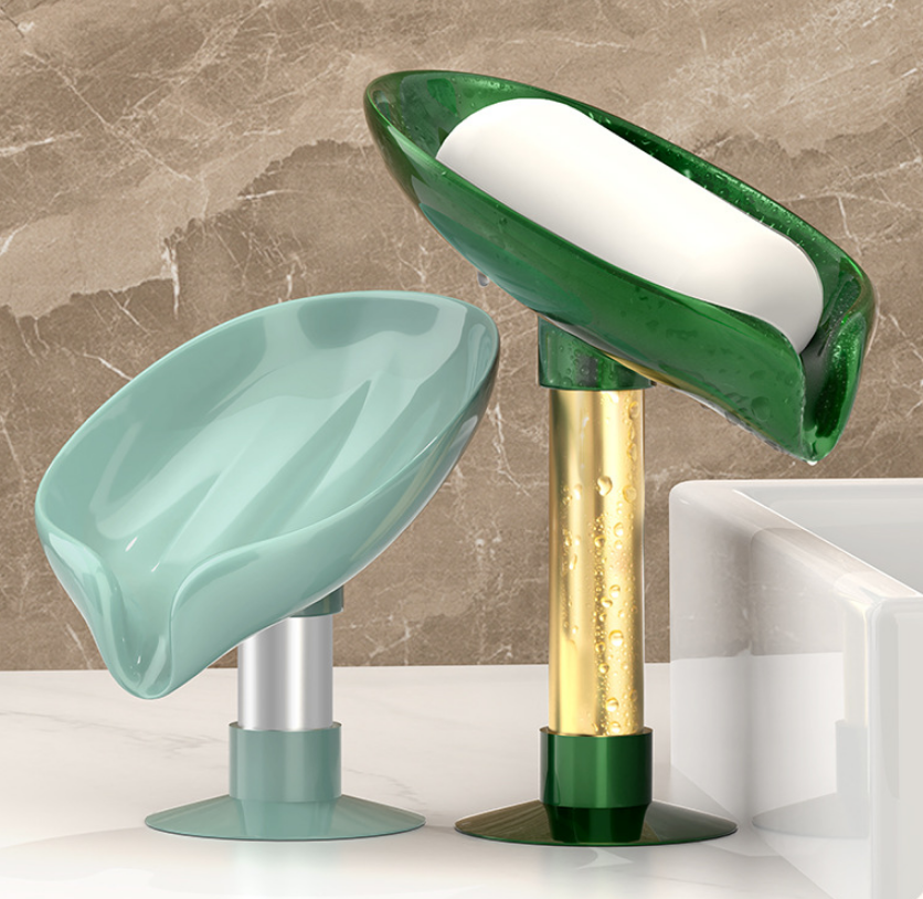 Long Style Grey Not Punched Self Draining Soap Dish Easy Clean Soap Holder Standing Style Suction Cup Soap Dish Holder Suitable for Shower Bathroom Kitchen Sink 08