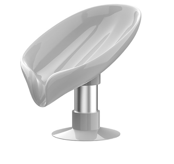 Grey Not Punched Self Draining Soap Dish Easy Clean Soap Holder Standing Style Suction Cup Soap Dish Holder Suitable for Shower Bathroom Kitchen Sink 03