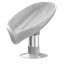 Grey Not Punched Self Draining Soap Dish Easy Clean Soap Holder Standing Style Suction Cup Soap Dish Holder Suitable for Shower Bathroom Kitchen Sink 03