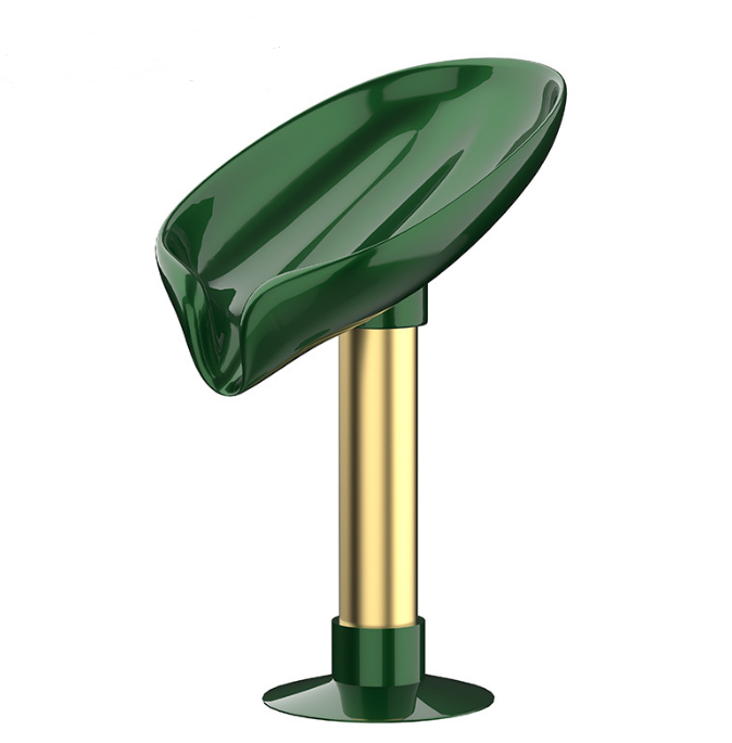 Long Style Green Not Punched Self Draining Soap Dish Easy Clean Soap Holder Standing Style Suction Cup Soap Dish Holder Suitable for Shower Bathroom Kitchen Sink 06