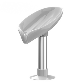 Long Style Grey Not Punched Self Draining Soap Dish Easy Clean Soap Holder Standing Style Suction Cup Soap Dish Holder Suitable for Shower Bathroom Kitchen Sink 08