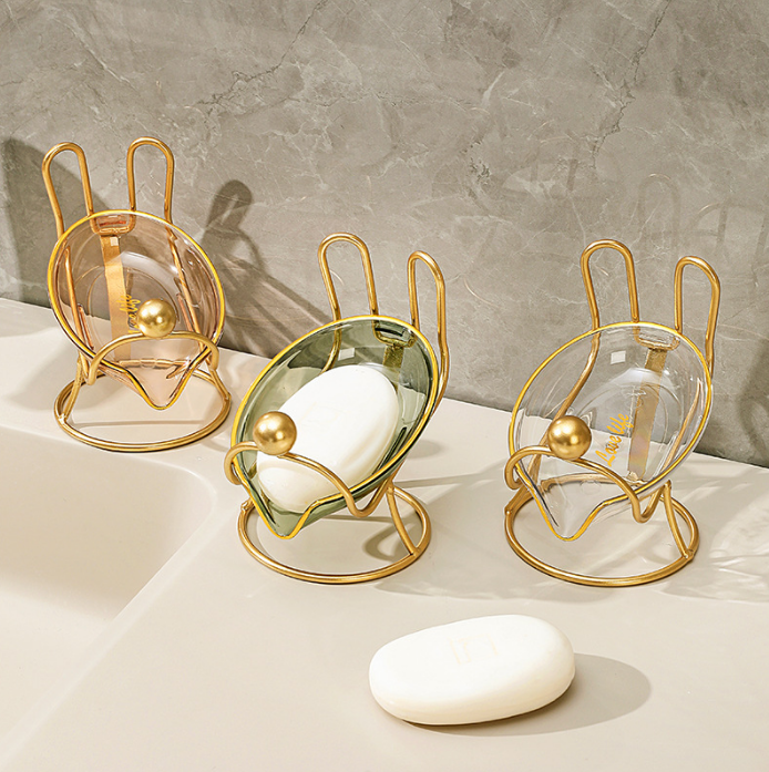 Green Clear Simple Elegant Premium Hot Stamping Soap Holder Soap Dishes