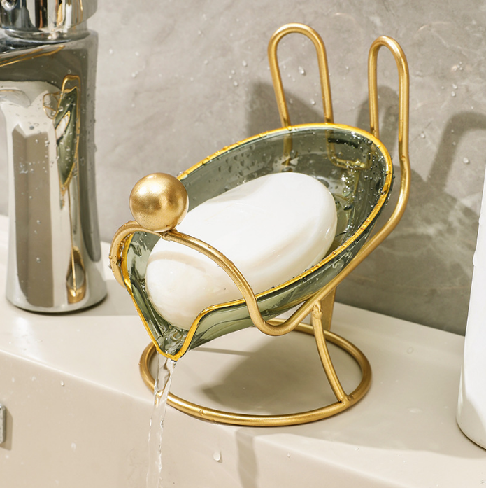 Green Clear Simple Elegant Premium Hot Stamping Soap Holder Soap Dishes