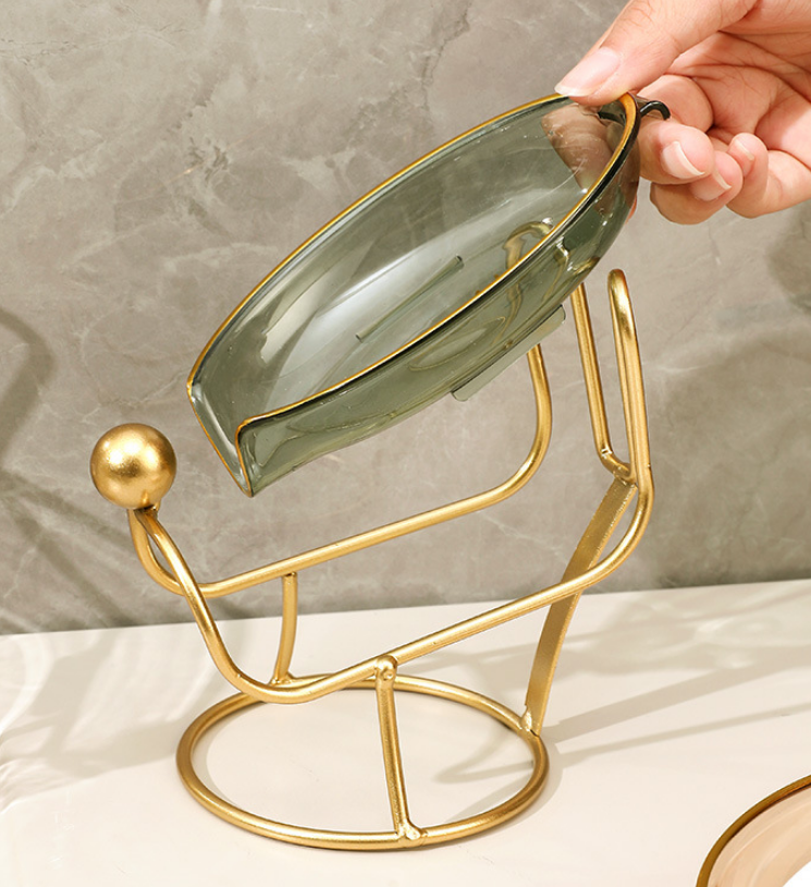 Green Clear Simple Elegant Premium Hot Stamping Soap Holder Soap Dishes