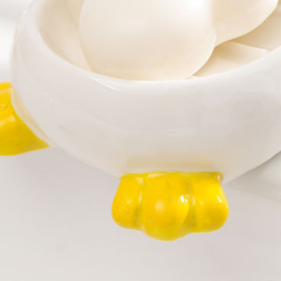 2 PCS Cute Penguin Ceramics Heart Self Draining Soap Dish Soap Holder