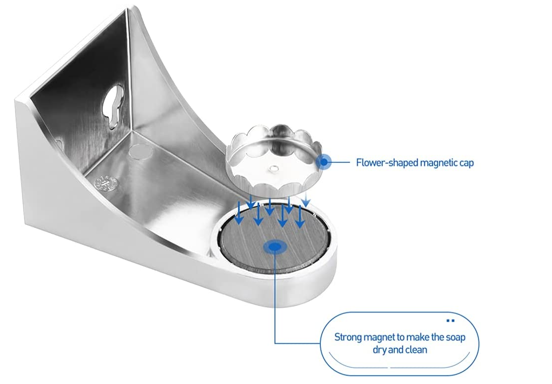 Silver Magnetic Soap Holder Soap Dishes
