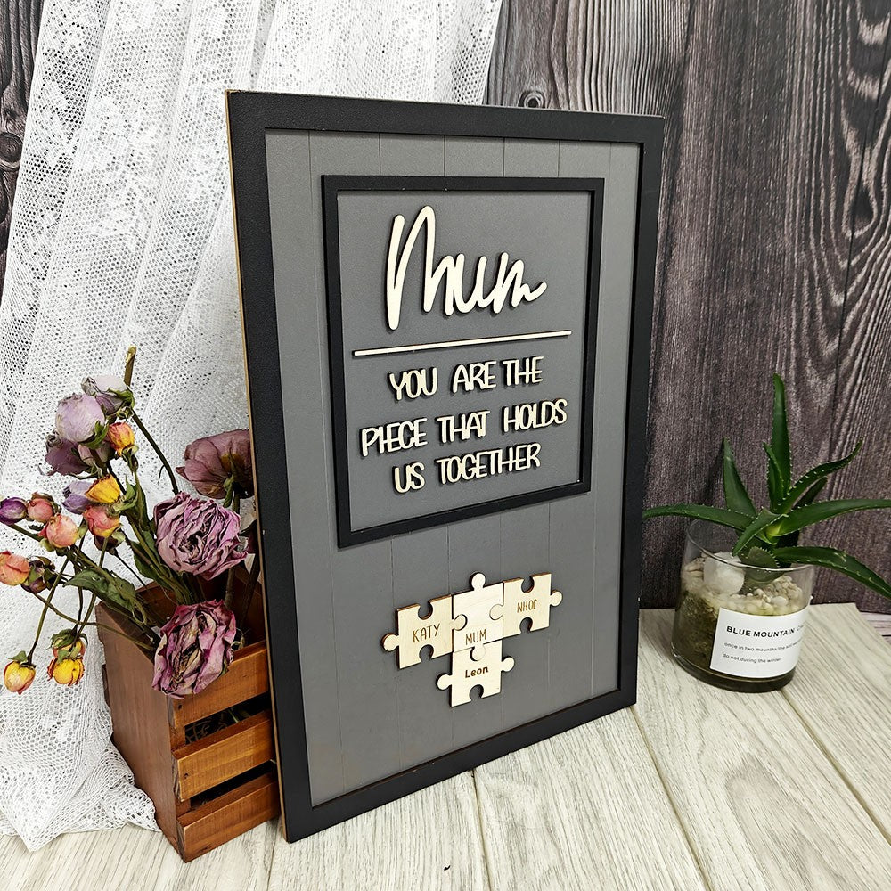 Love in Pieces: Personalized Mother's Day Puzzle Frame