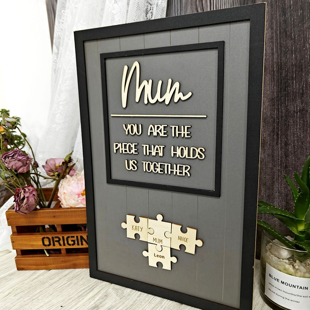 Love in Pieces: Personalized Mother's Day Puzzle Frame