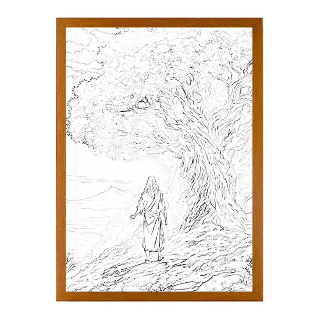 Moses and Burning Bush-Creative Miracle Lamp - 4D LED Painting.Perfect Gift for Every occasion