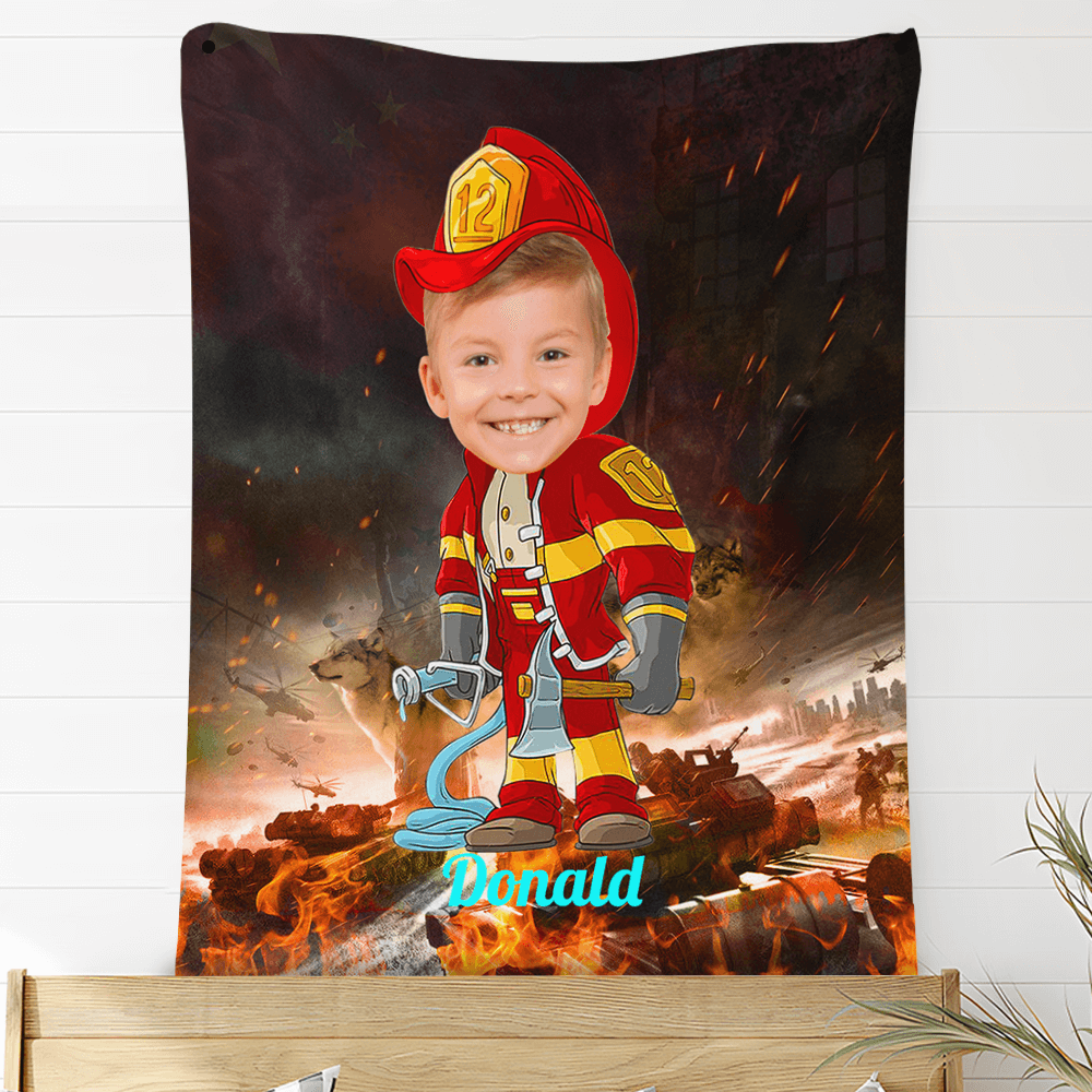 Custom Photo Blankets Personalized Photo Fleece Blanket Painting Style Blanket-Professional Outfit 07