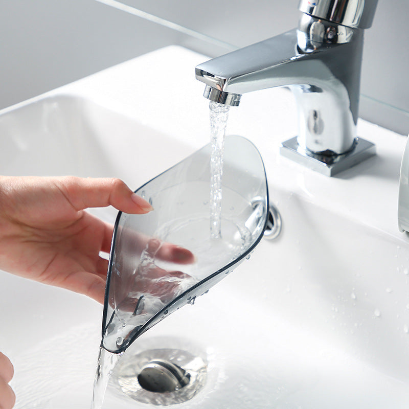 Not Punched Self Draining Soap Dish Easy Clean Soap Holder Standing Style Suction Cup Soap Dish Holder Suitable for Shower Bathroom Kitchen Sink