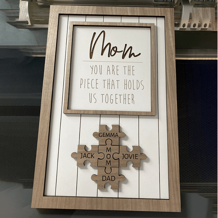 Family Love: Customized Mum's Jigsaw Puzzle Frame