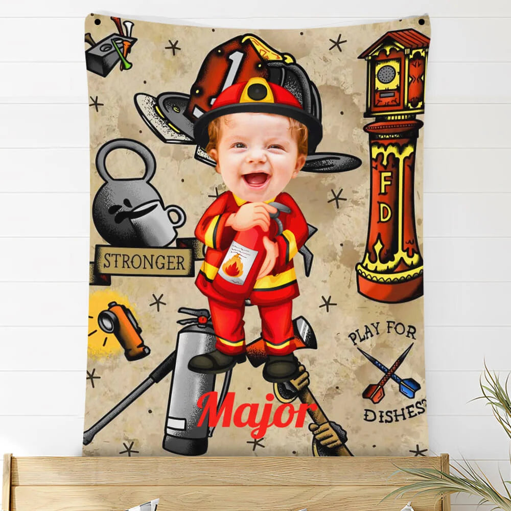 Custom Photo Blankets Personalized Photo Fleece Blanket Painting Style Blanket-Professional Outfit 01