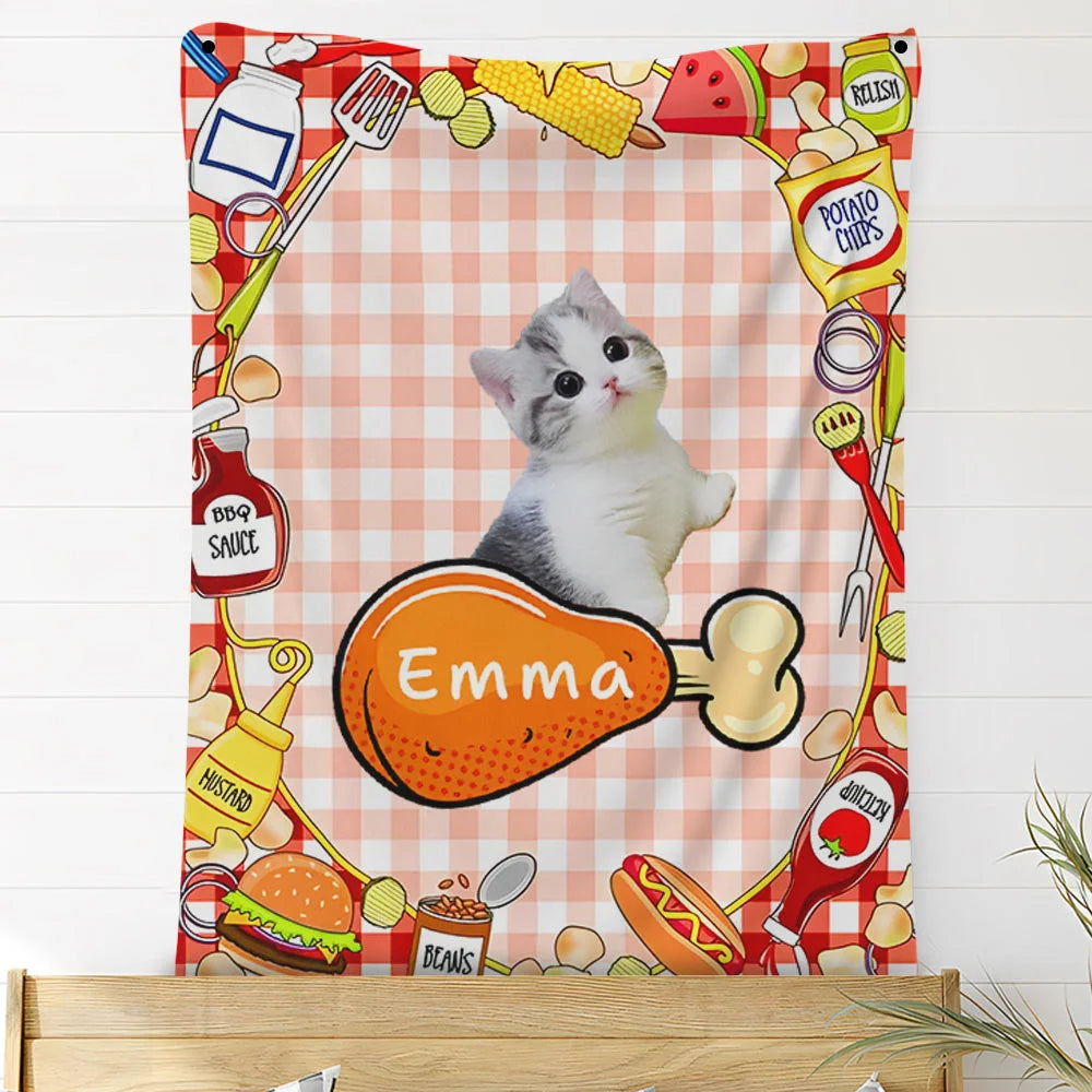 Custom Photo Blankets Personalized Photo Fleece Blanket Painting Style Blanket-For Pet 30