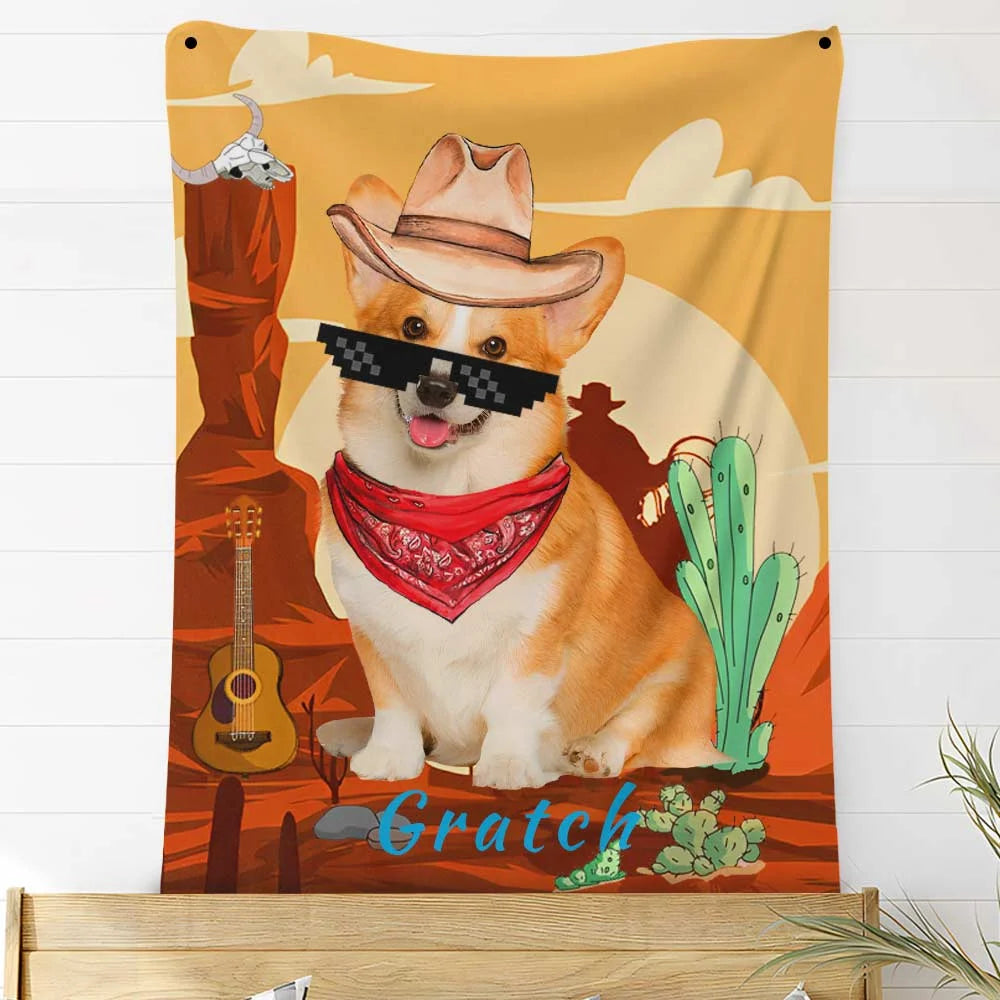 Custom Photo Blankets Personalized Photo Fleece Blanket Painting Style Blanket-For Pet 24