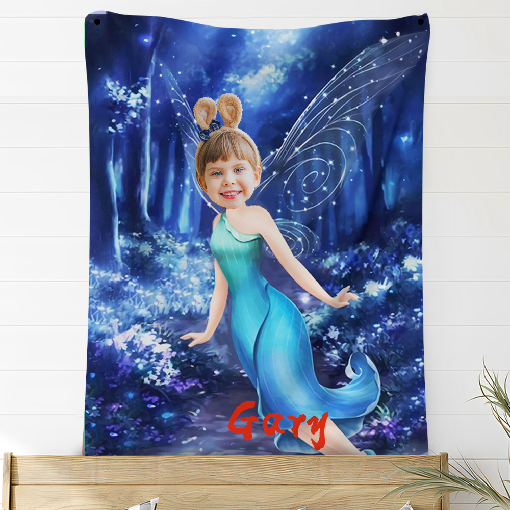 Custom Photo Blankets Personalized Photo Fleece Blanket Painting Style Blanket-Princess23