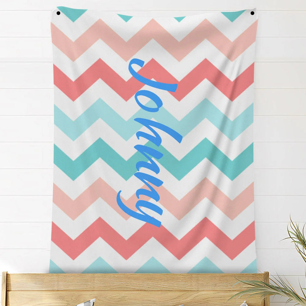 Custom Photo Blankets Personalized Photo Fleece Blanket Painting Style Blanket-Custom Your Name 05