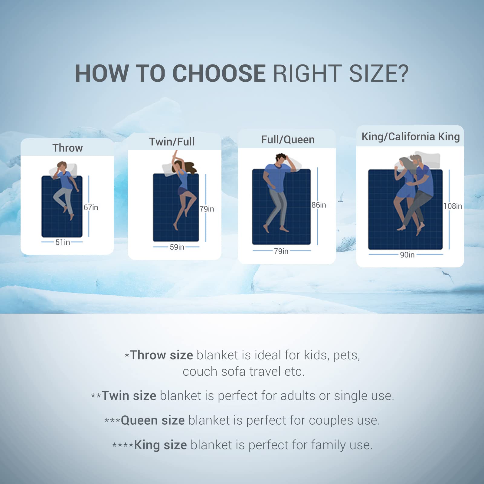 Double-sided Lightweight Cooling Blanket for Better Sleep