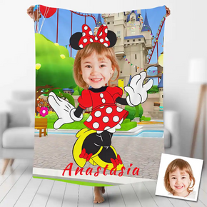 Custom Photo Blankets Personalized Photo Fleece Blanket Painting Style Blanket-Disney 17