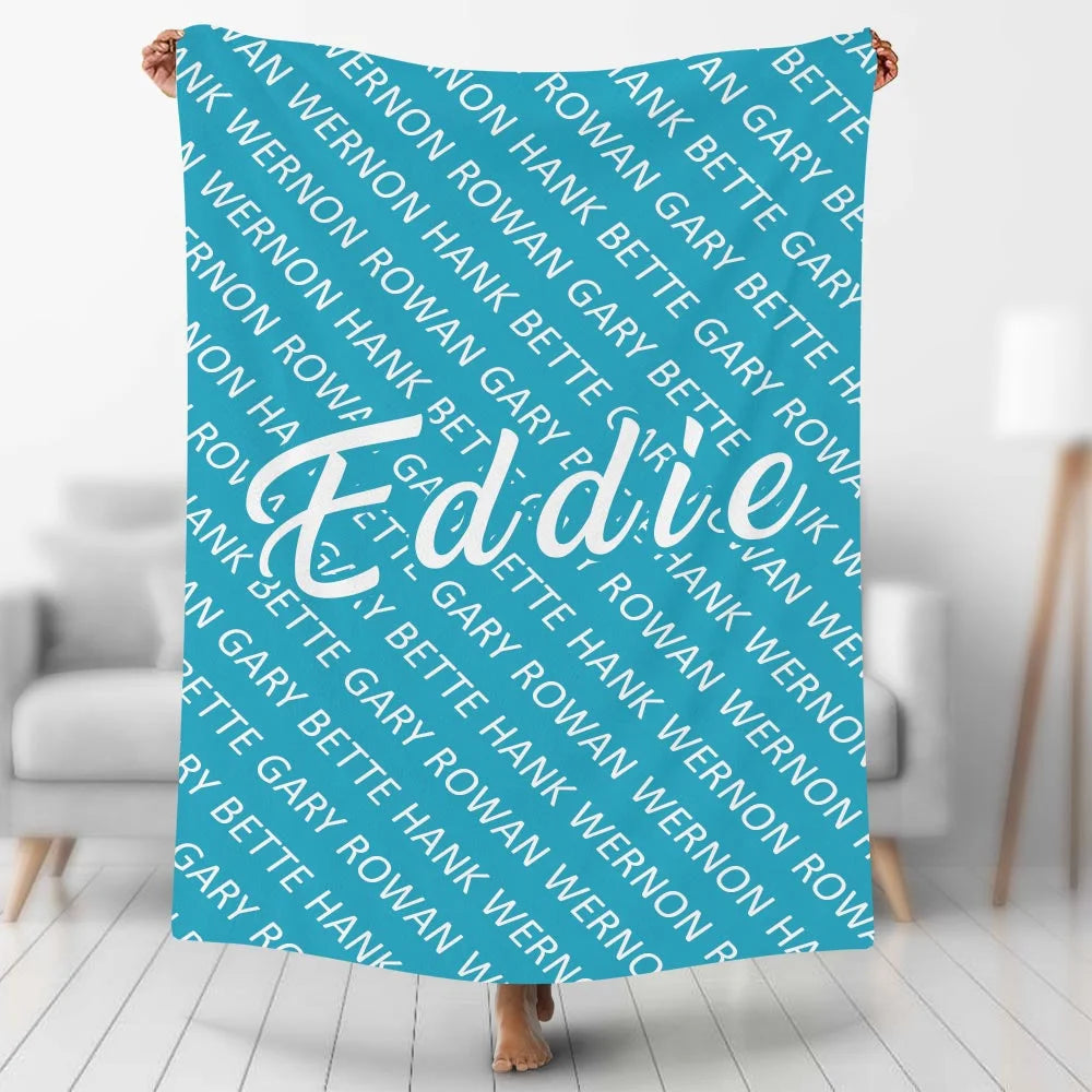 Custom Photo Blankets Personalized Photo Fleece Blanket Painting Style Blanket-Custom Your Name 18