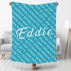 Custom Photo Blankets Personalized Photo Fleece Blanket Painting Style Blanket-Custom Your Name 18