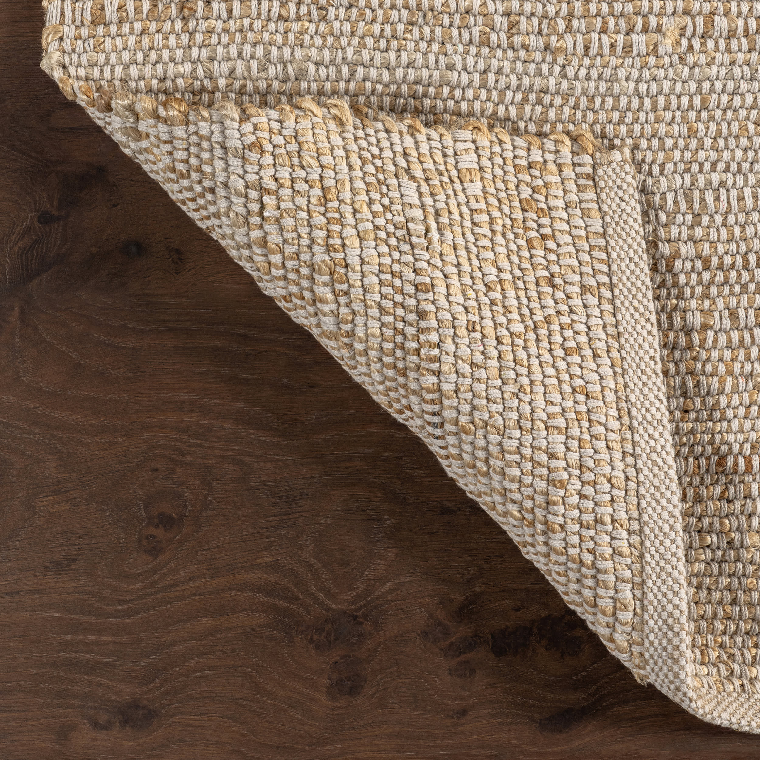 Handmade Jute & Cotton Rug – Flatweave, Eco-Friendly, Natural Fiber, Responsibly Handcrafted, Sustainable Home Decor