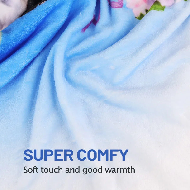 Custom Photo Blankets Personalized Photo Fleece Blanket Painting Style Blanket-Superman06