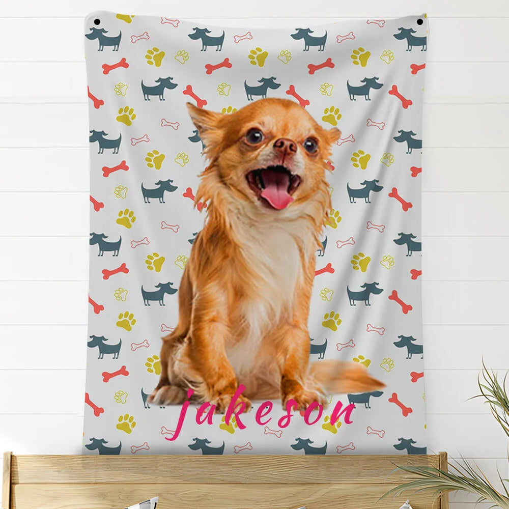 Custom Photo Blankets Personalized Photo Fleece Blanket Painting Style Blanket-For Pet 21