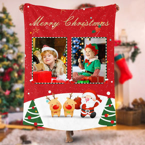 Custom Photo Blankets Personalized Photo Fleece Blanket Painting Style Blanket-For Family 09
