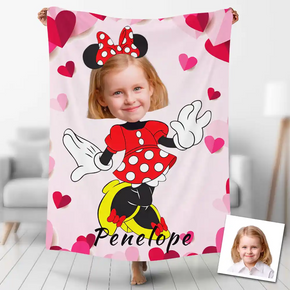 Custom Photo Blankets Personalized Photo Fleece Blanket Painting Style Blanket-Disney 20